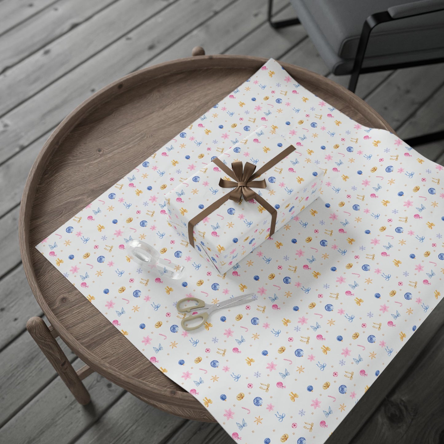 Holiday Wrapping Papers | Blue, Pink, & Gold|