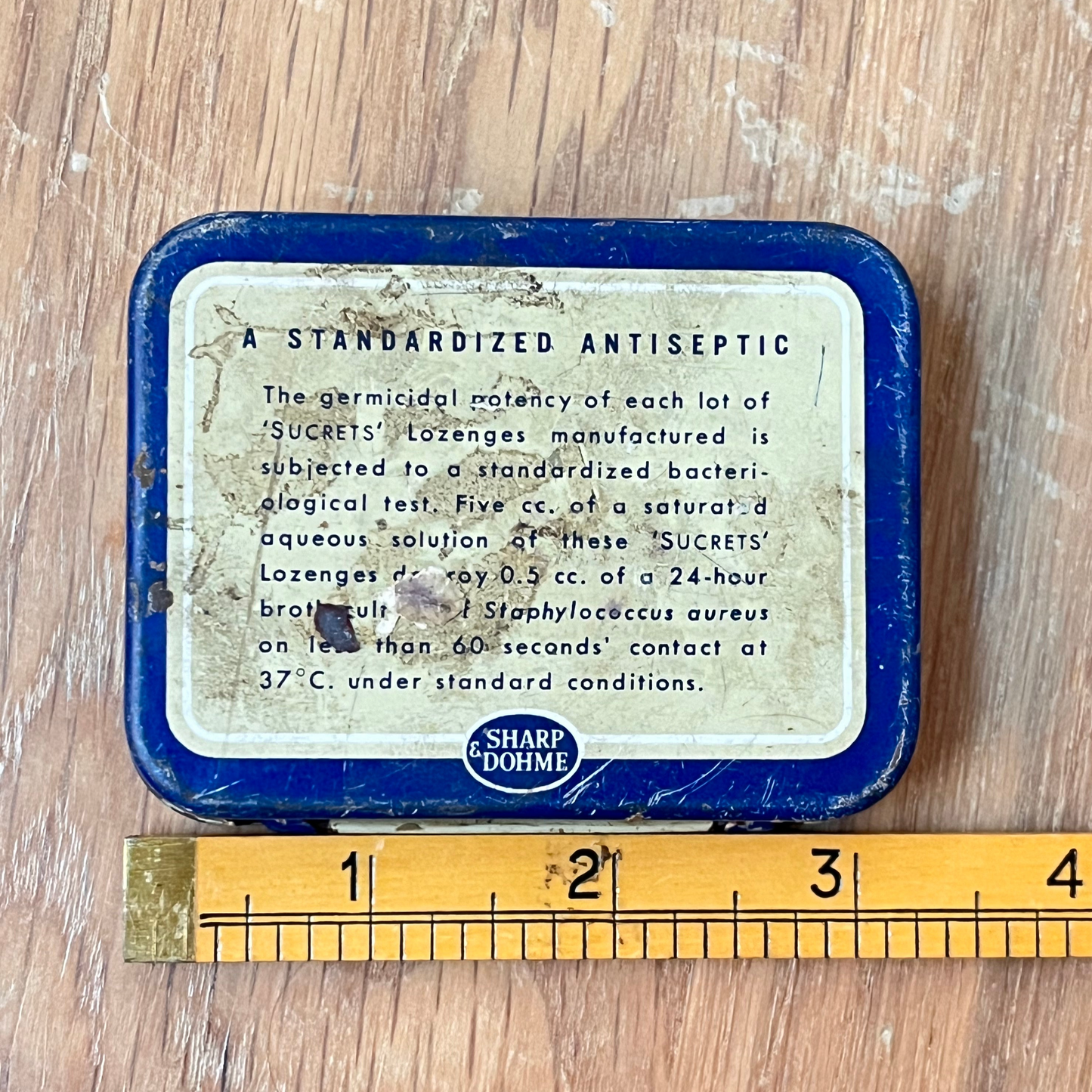 Vintage SUCRETS Antiseptic Throat Lozenges Advertising Tins