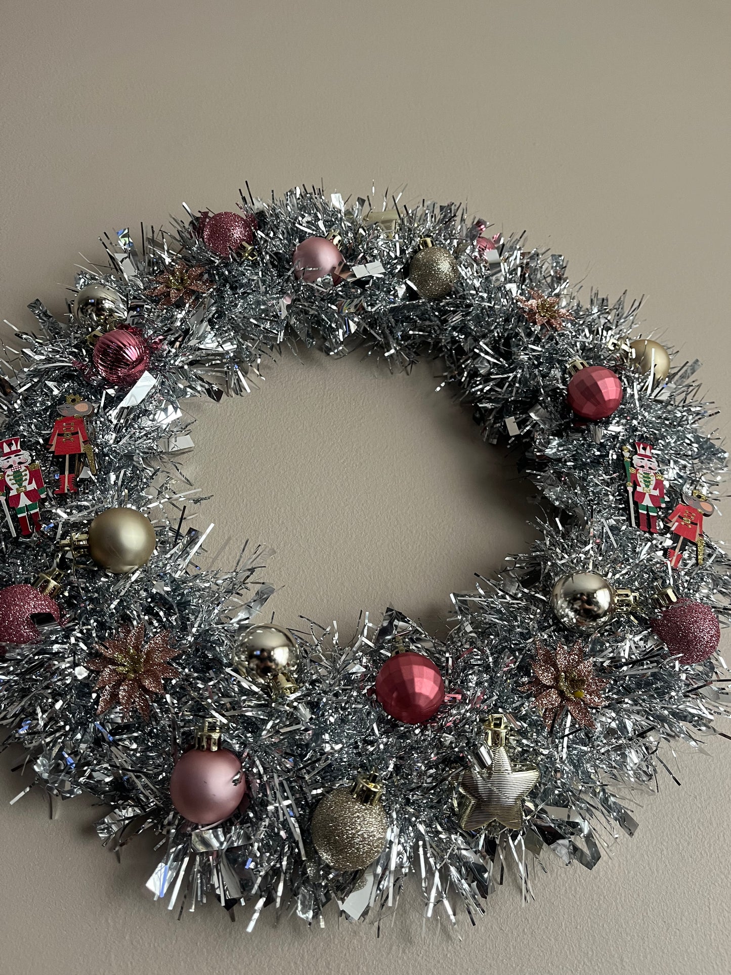 Handmade Nutcracker Tinsel Christmas Wreath | Nutcracker inspired | Christmas Decor