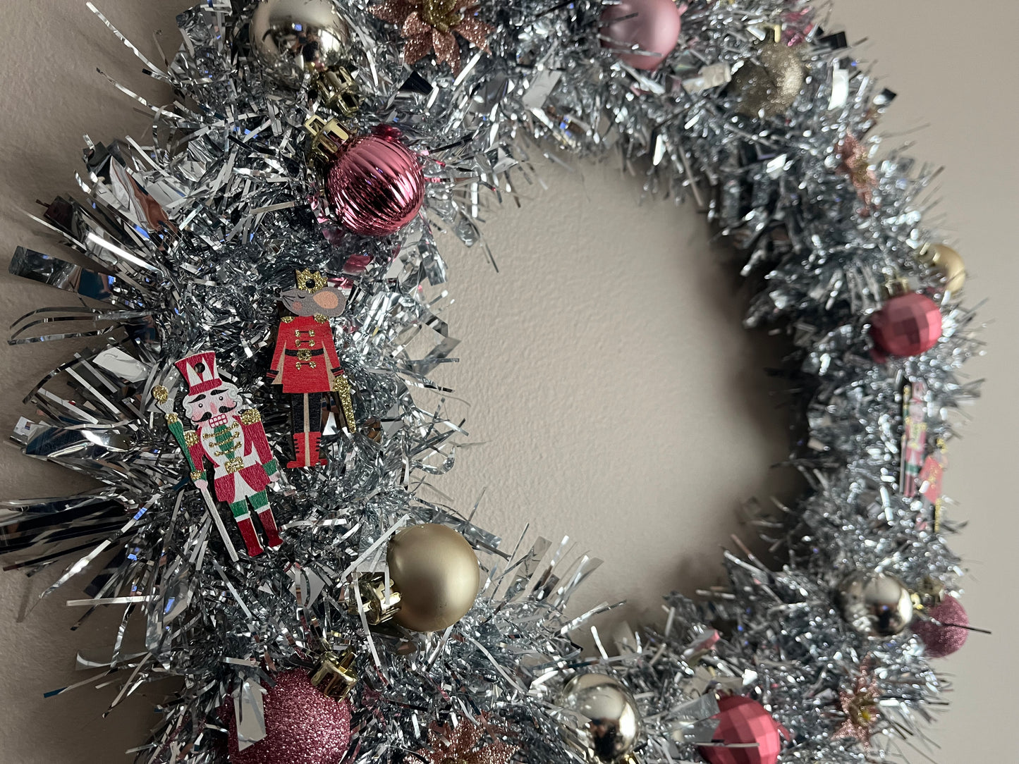 Handmade Nutcracker Tinsel Christmas Wreath | Nutcracker inspired | Christmas Decor