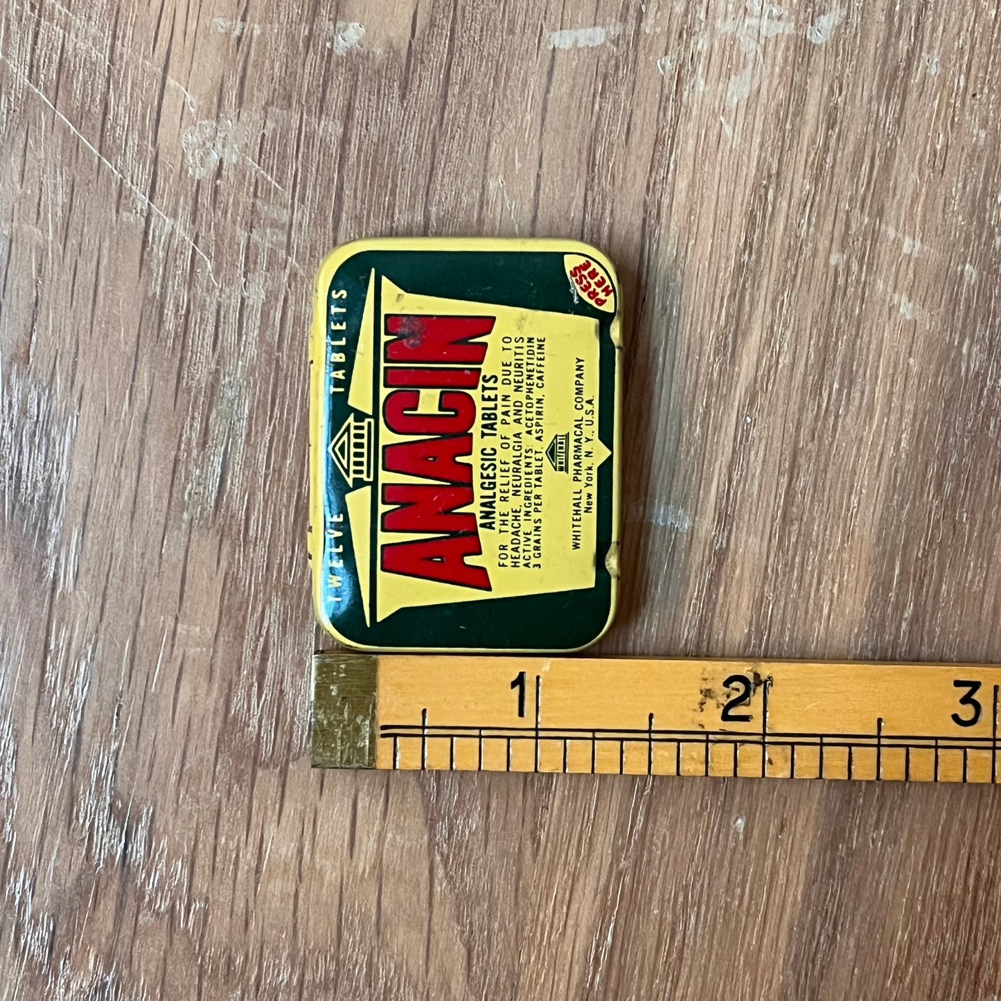 Vintage ANACIN Advertising Tin