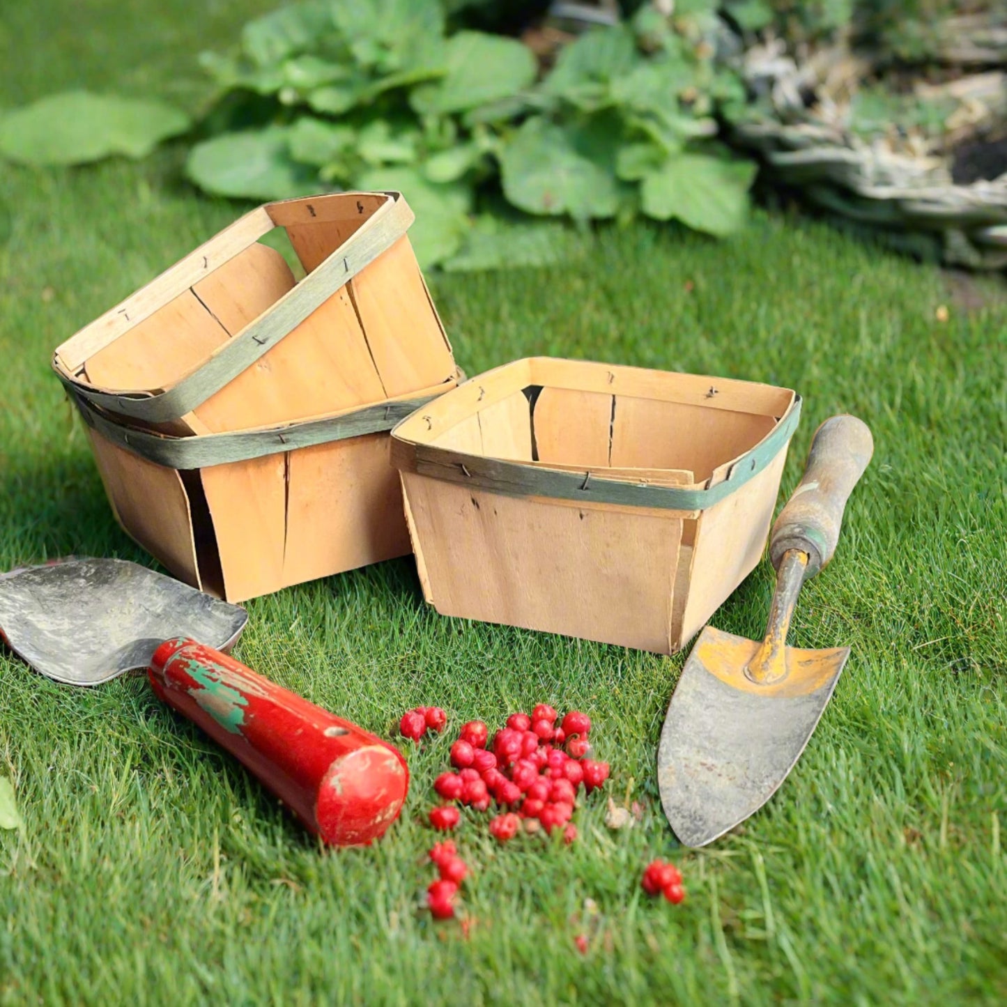 Vintage Wood Berry Baskets