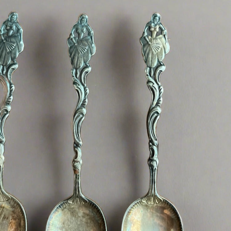 Vintage Silver Plate Demitasse Spoon Set