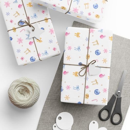 Holiday Wrapping Papers | Blue, Pink, & Gold|