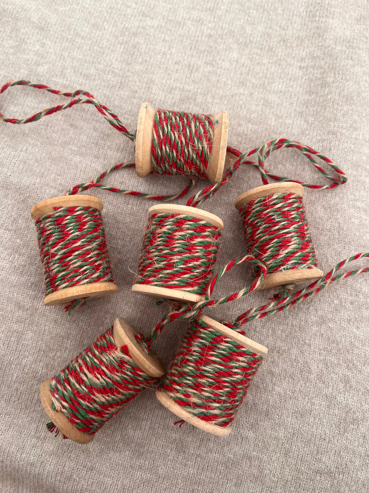 Handmade Vintage Wooden Spool Christmas Ornament