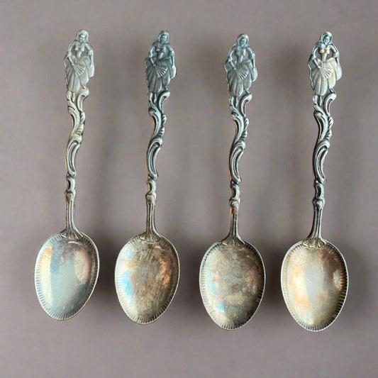 Vintage Silver Plate Demitasse Spoon Set