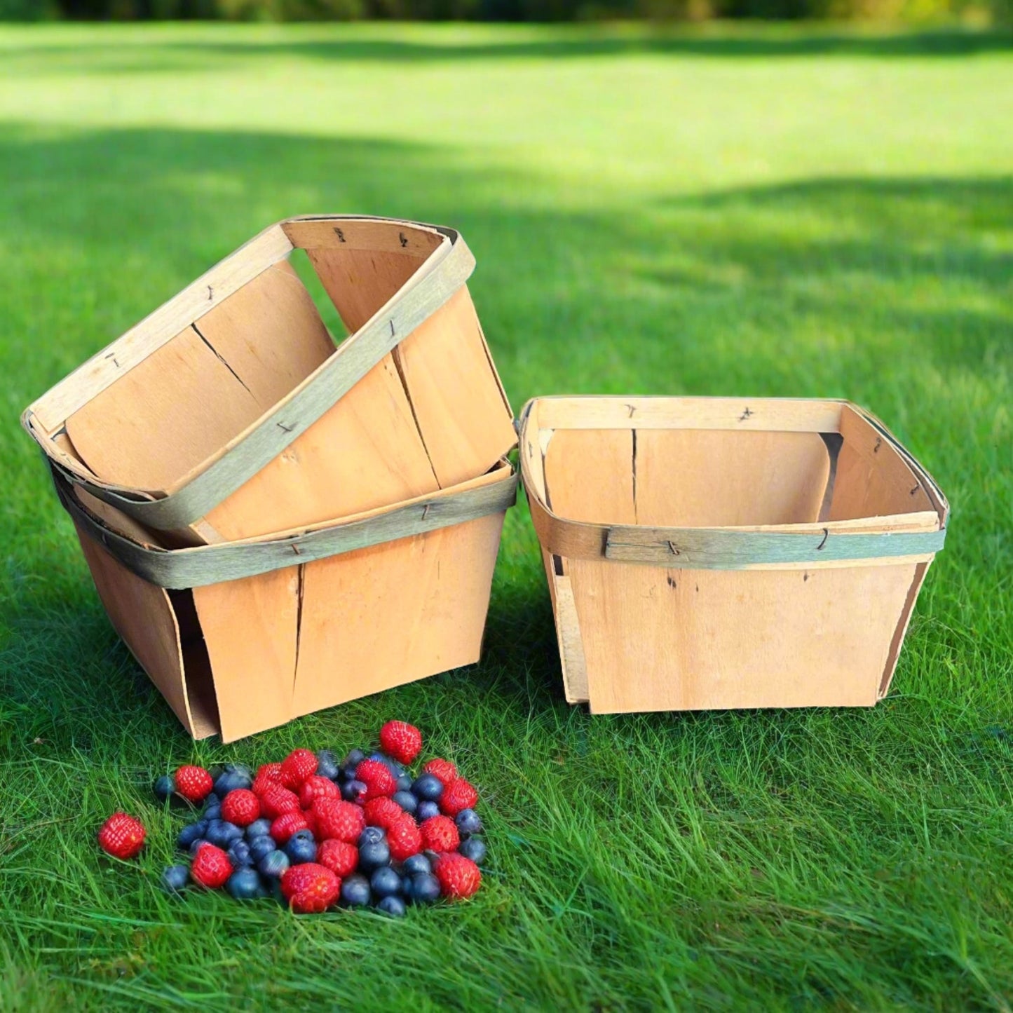 Vintage Wood Berry Baskets