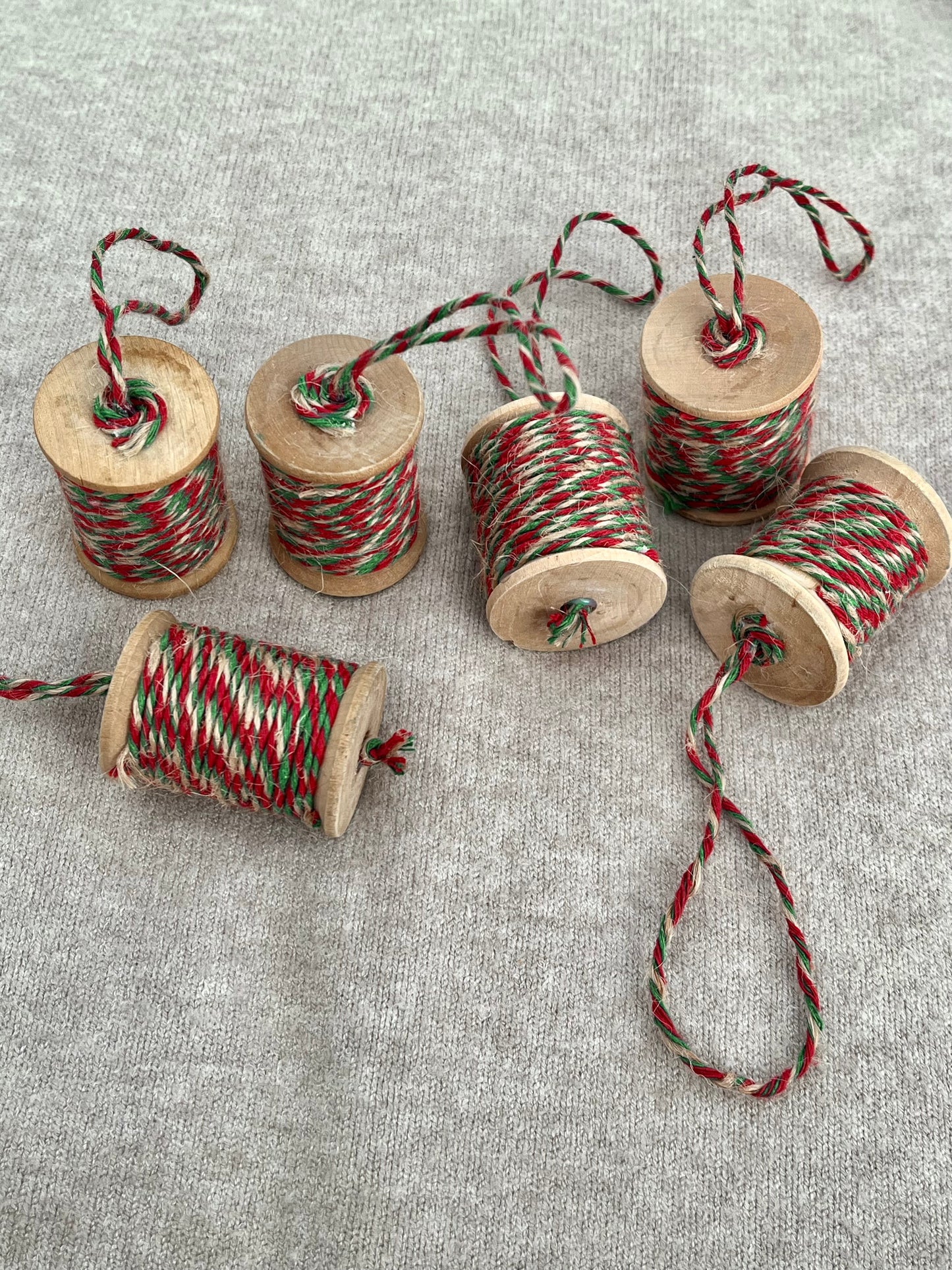 Handmade Vintage Wooden Spool Christmas Ornament