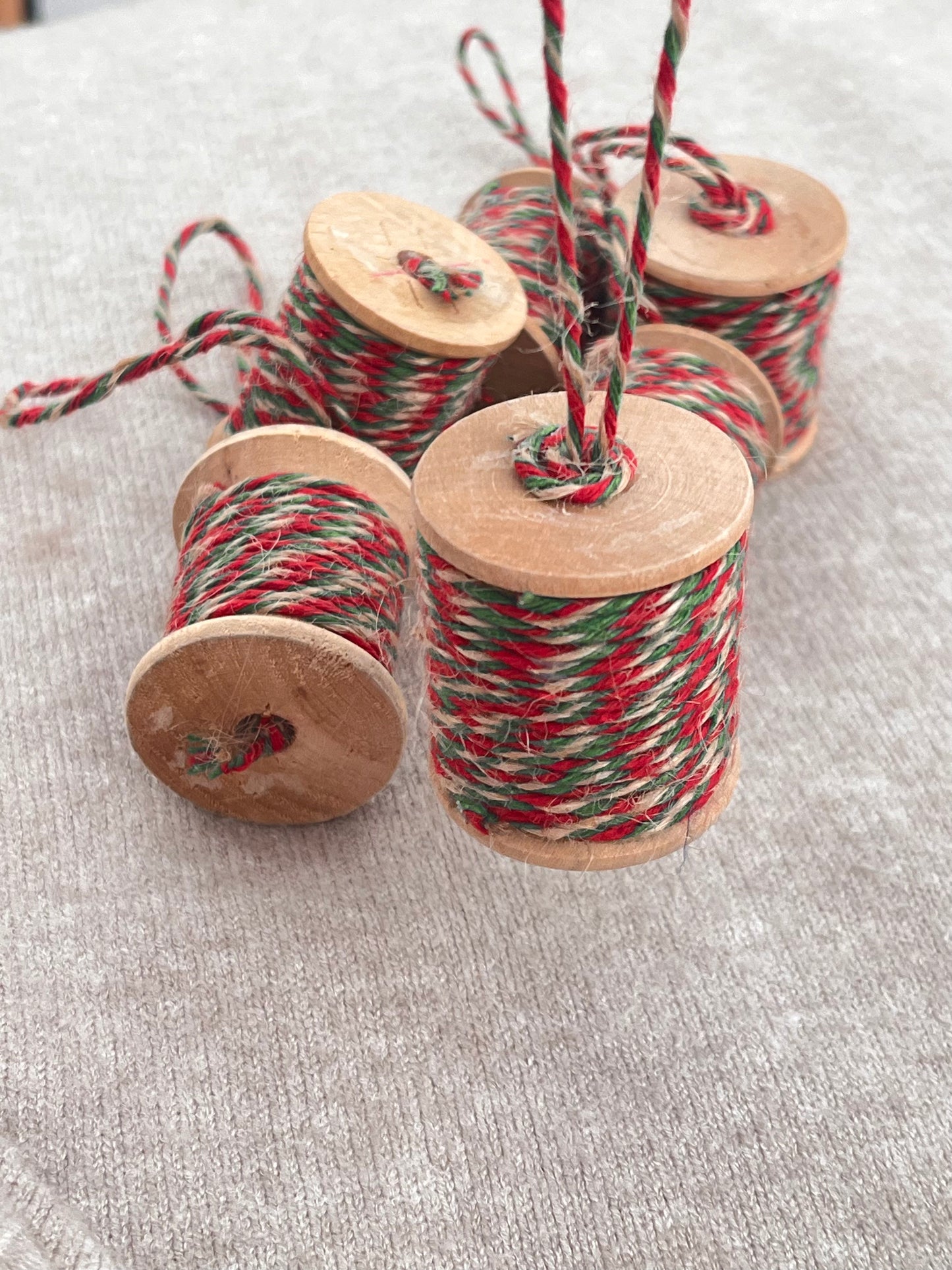 Handmade Vintage Wooden Spool Christmas Ornament