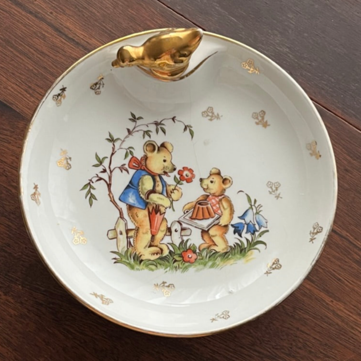 Vintage French, Porcelain, Children's Warming Bowl