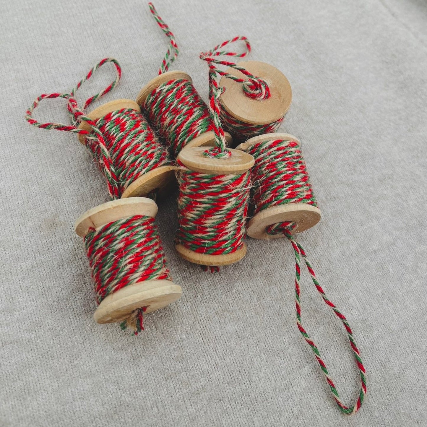 Handmade Vintage Wooden Spool Christmas Ornament