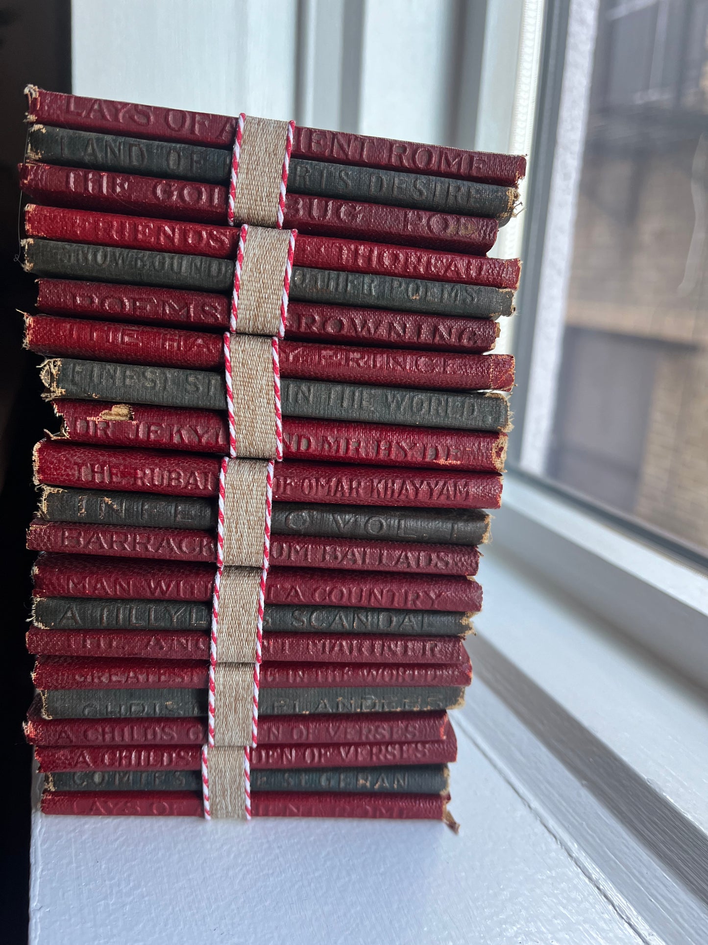 Christmas Decorative Book Stack | Little Leather Library Book Stack |