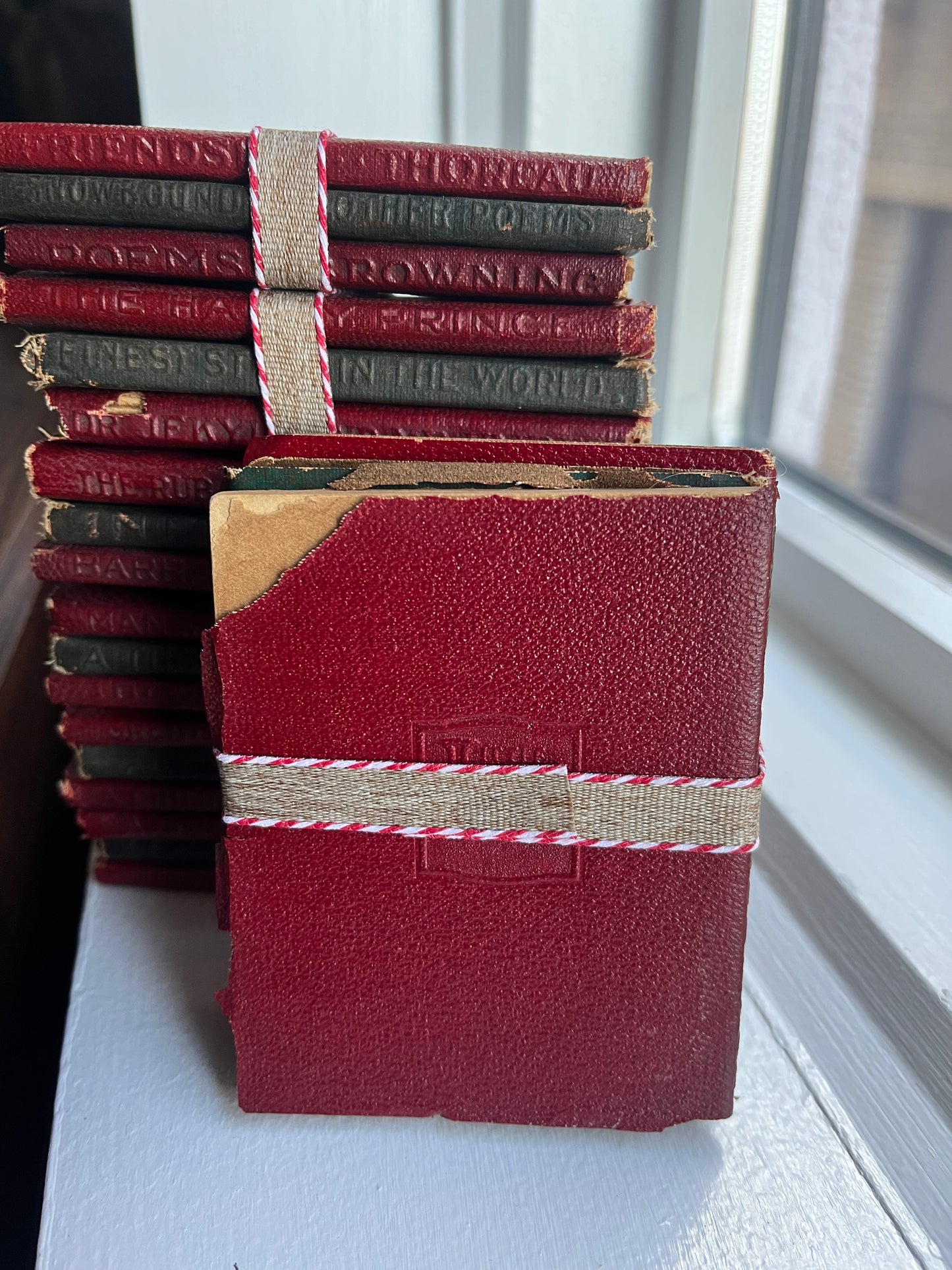 Christmas Decorative Book Stack | Little Leather Library Book Stack |