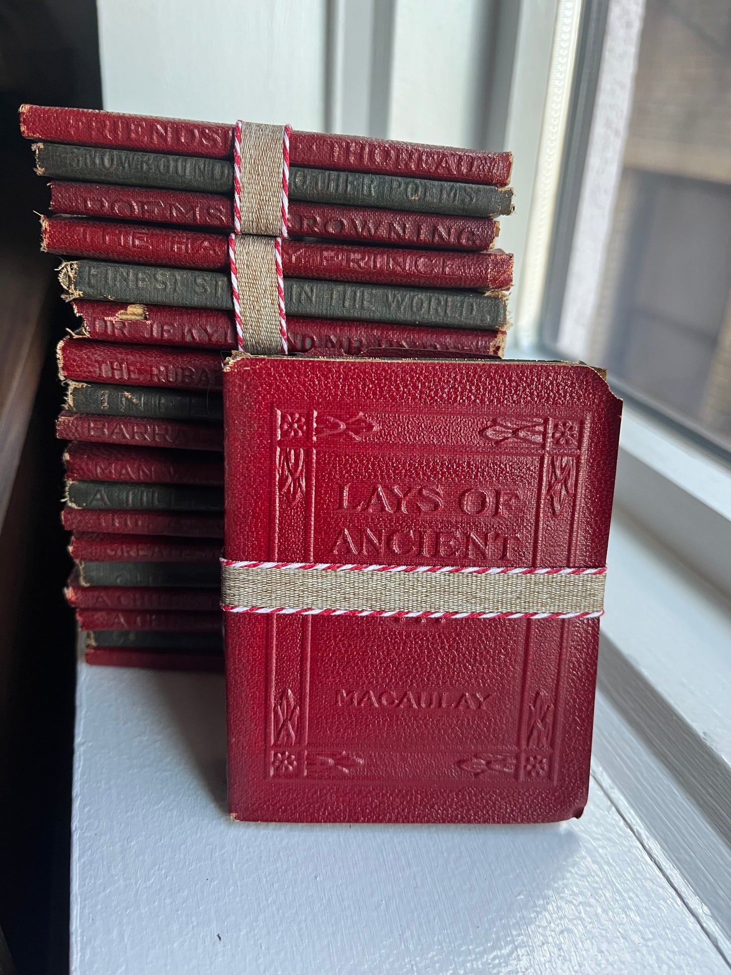 Christmas Decorative Book Stack | Little Leather Library Book Stack |