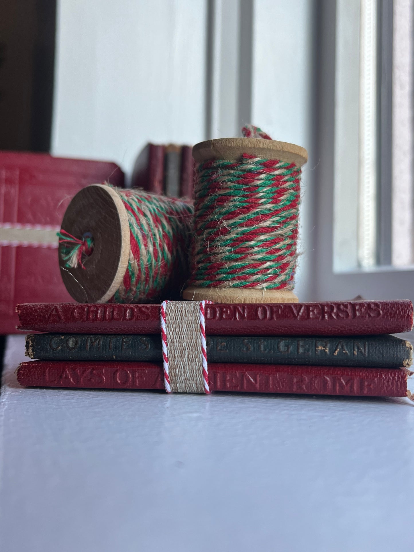 Christmas Decorative Book Stack | Little Leather Library Book Stack |