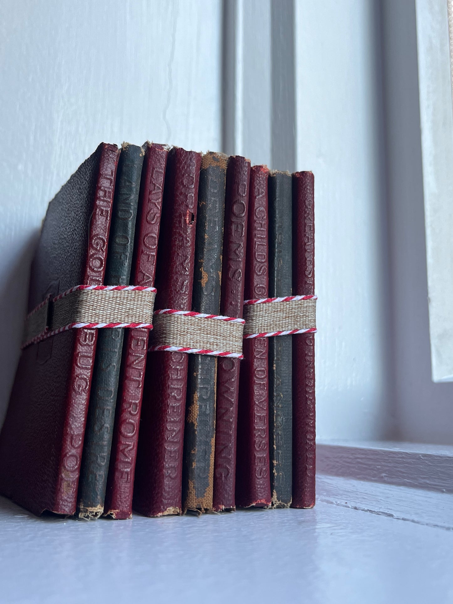 Christmas Decorative Book Stack | Little Leather Library Book Stack |