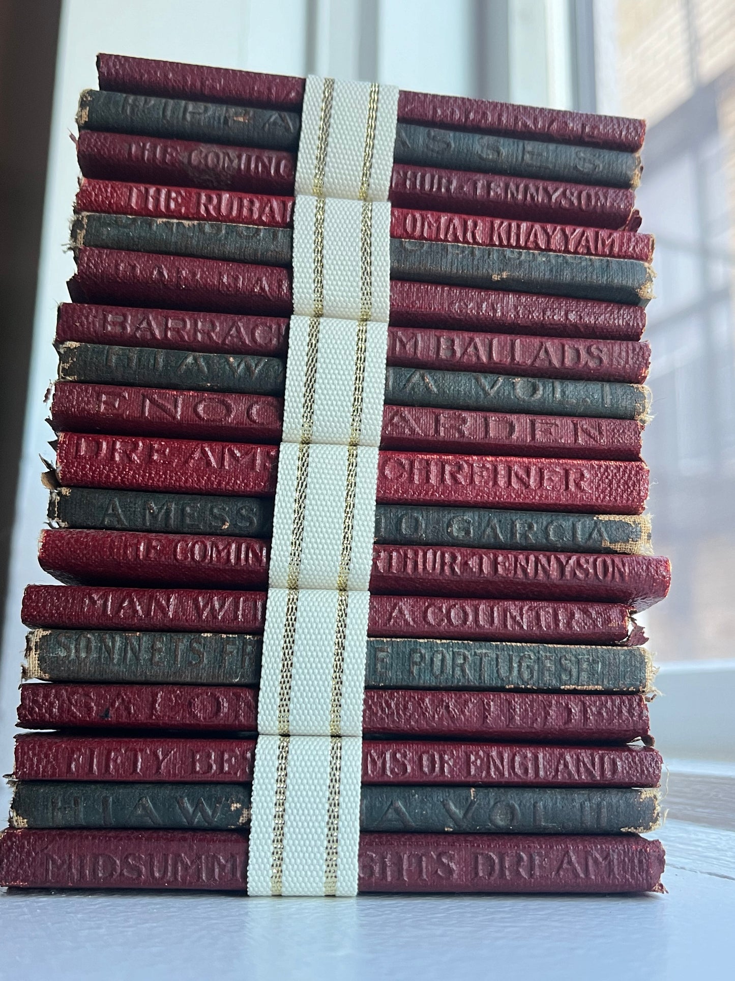 Christmas Decorative Book Stack | Little Leather Library Book Stack |