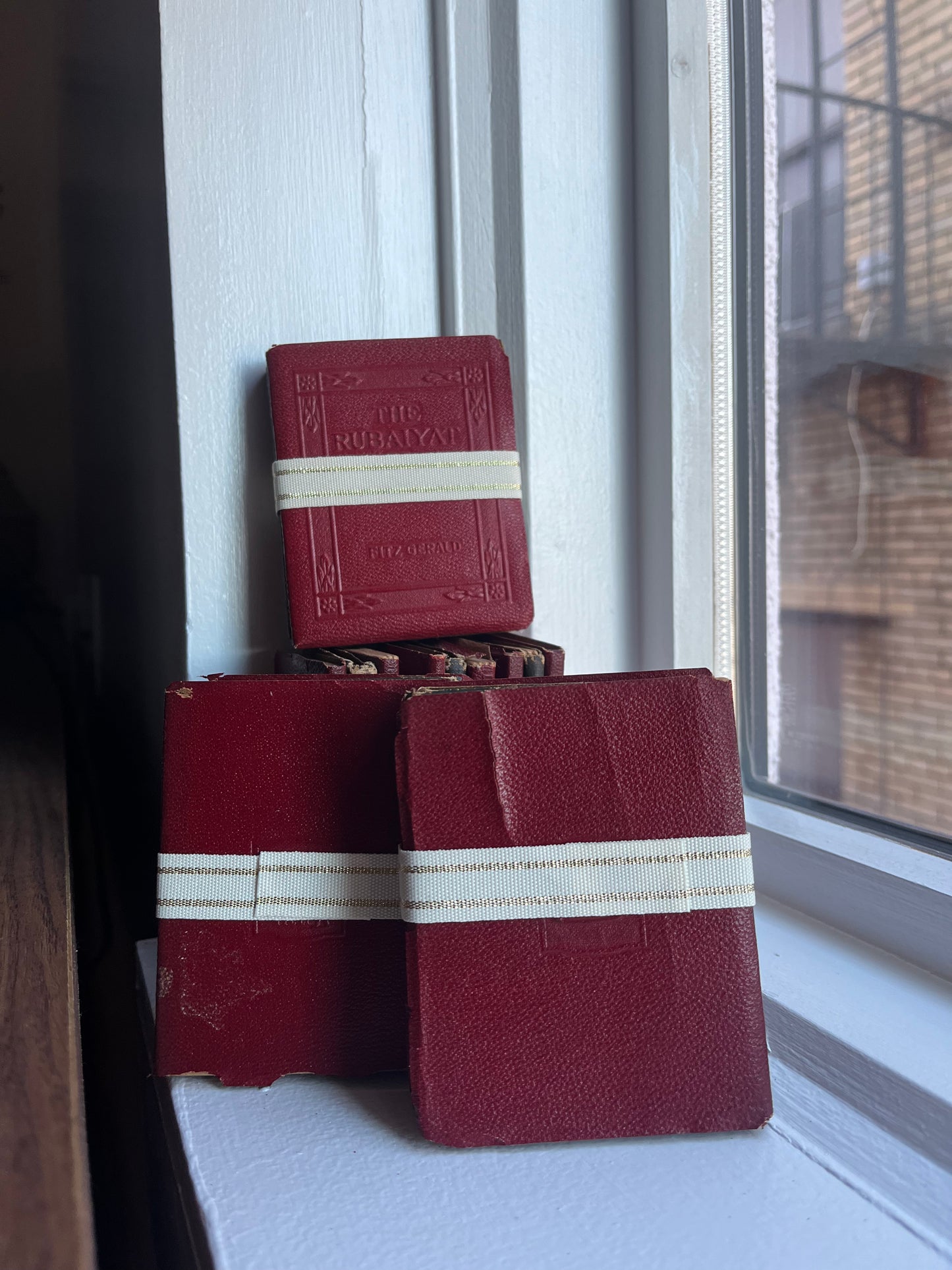 Christmas Decorative Book Stack | Little Leather Library Book Stack |