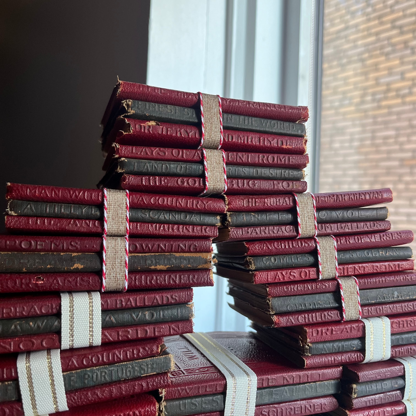 Christmas Decorative Book Stack | Little Leather Library Book Stack |