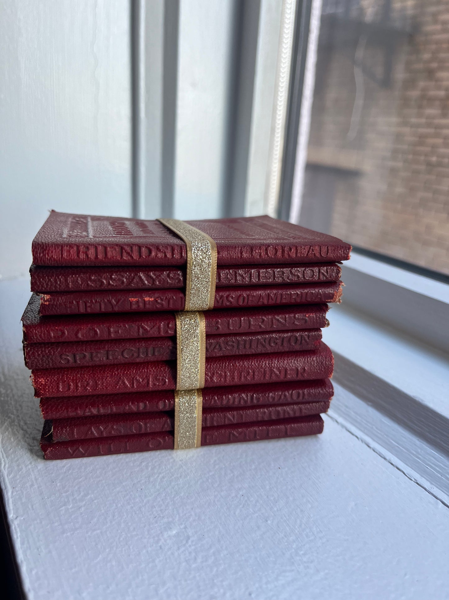 Christmas Decorative Book Stack | Little Leather Library Book Stack |