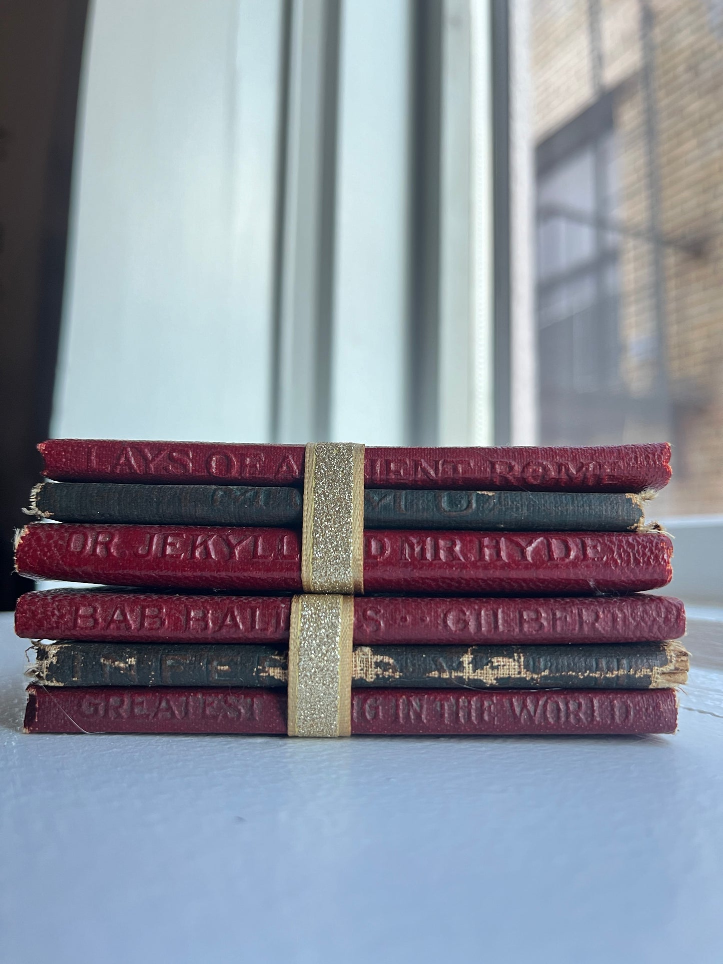 Christmas Decorative Book Stack | Little Leather Library Book Stack |