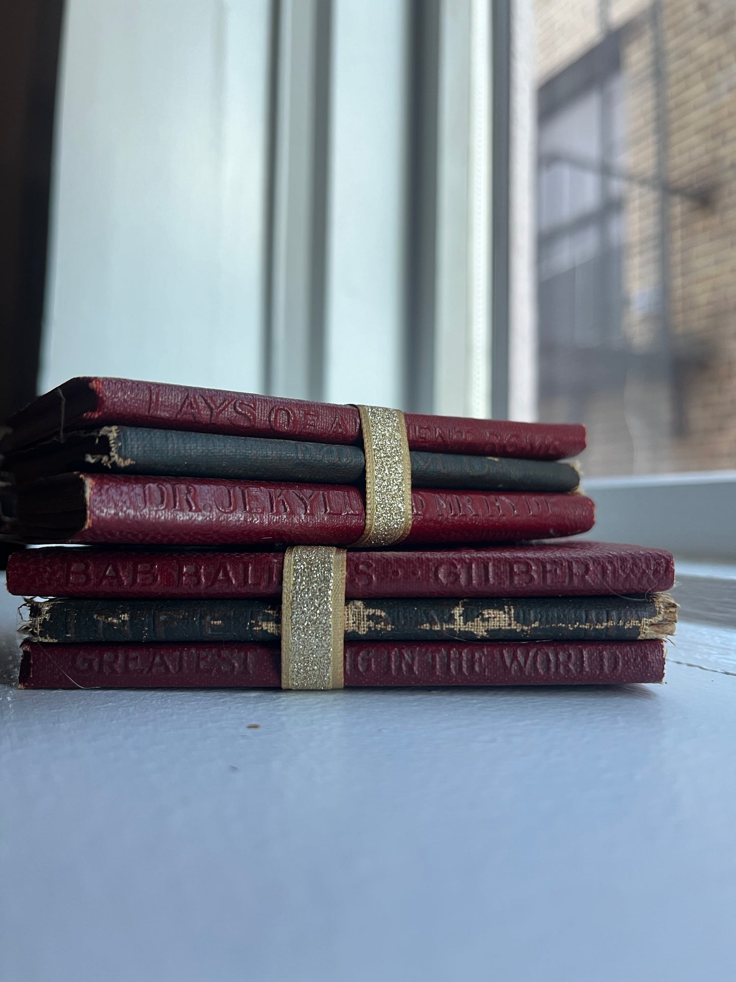 Christmas Decorative Book Stack | Little Leather Library Book Stack |