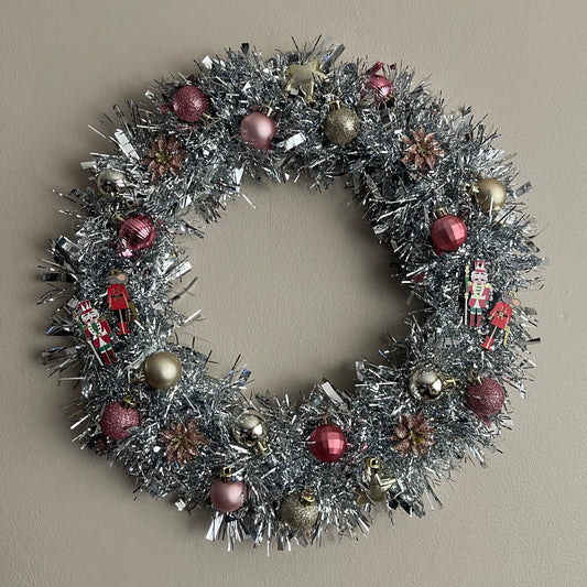 Handmade Nutcracker Tinsel Christmas Wreath | Nutcracker inspired | Christmas Decor