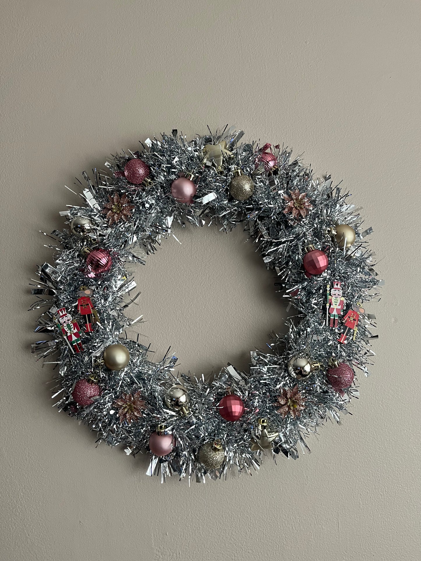 Handmade Nutcracker Tinsel Christmas Wreath | Nutcracker inspired | Christmas Decor
