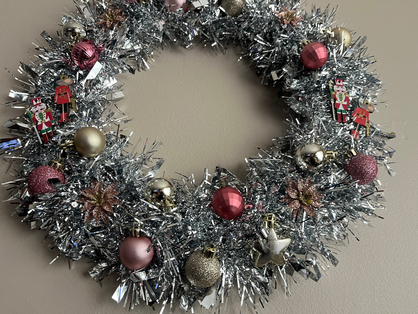 Handmade Nutcracker Tinsel Christmas Wreath | Nutcracker inspired | Christmas Decor