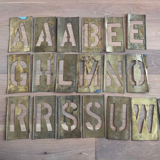 Vintage Brass Letter Stencil