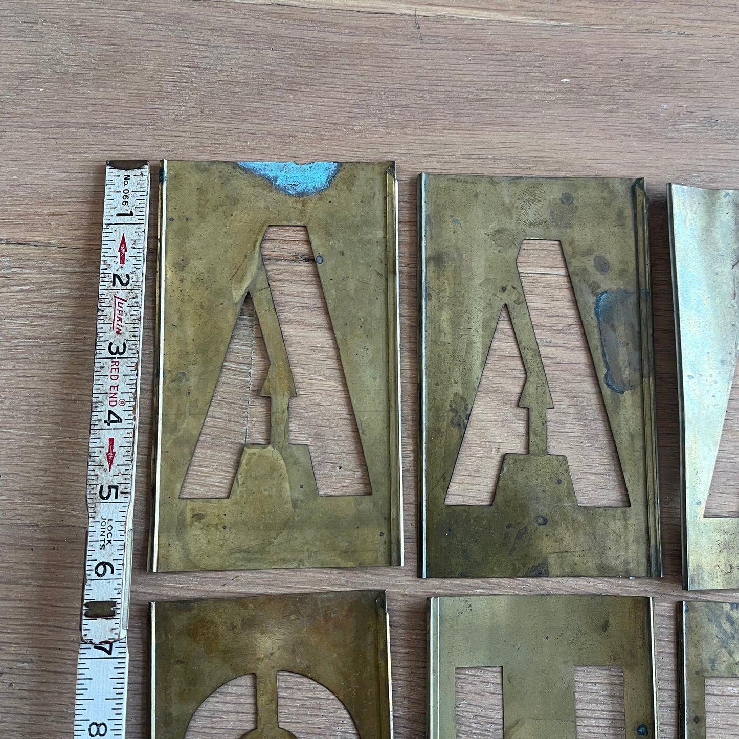 Vintage Brass Letter Stencil