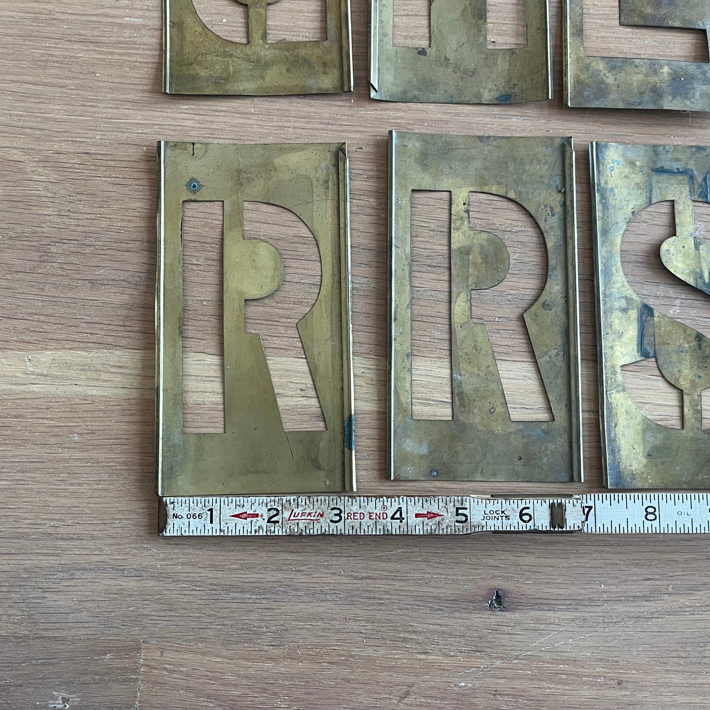 Vintage Brass Letter Stencil