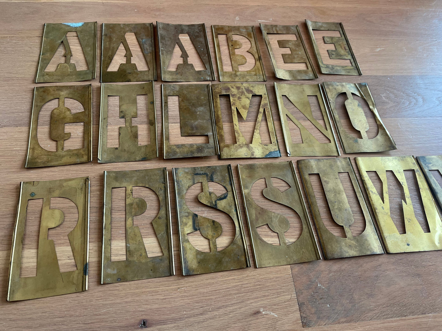 Vintage Brass Letter Stencil