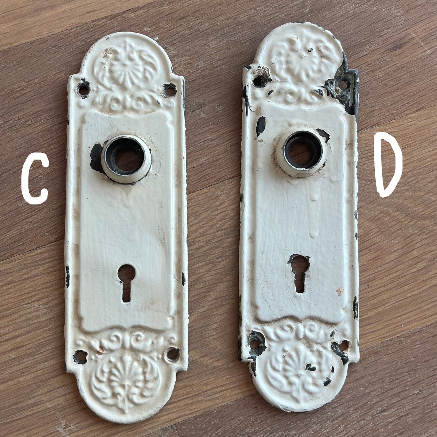 Vintage Metal Door Knob Back Plates