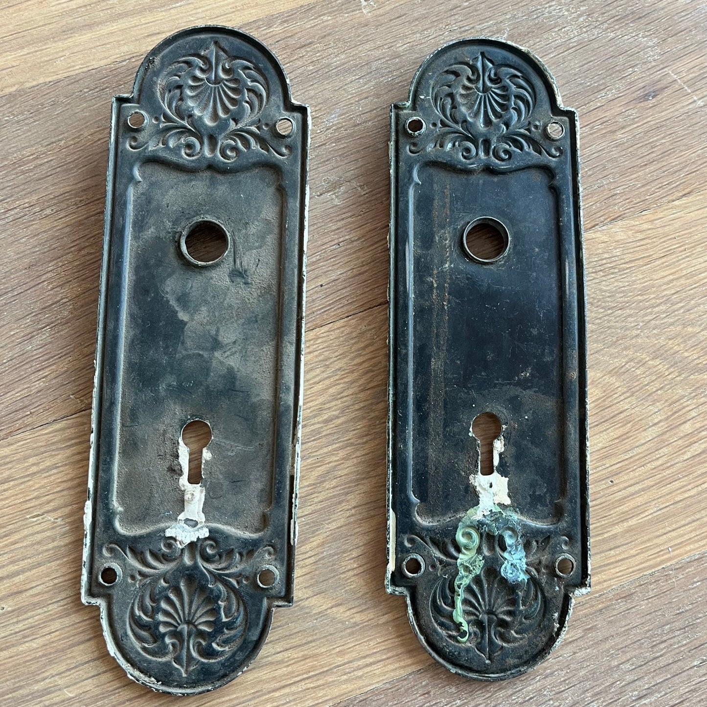 Vintage Metal Door Knob Back Plates