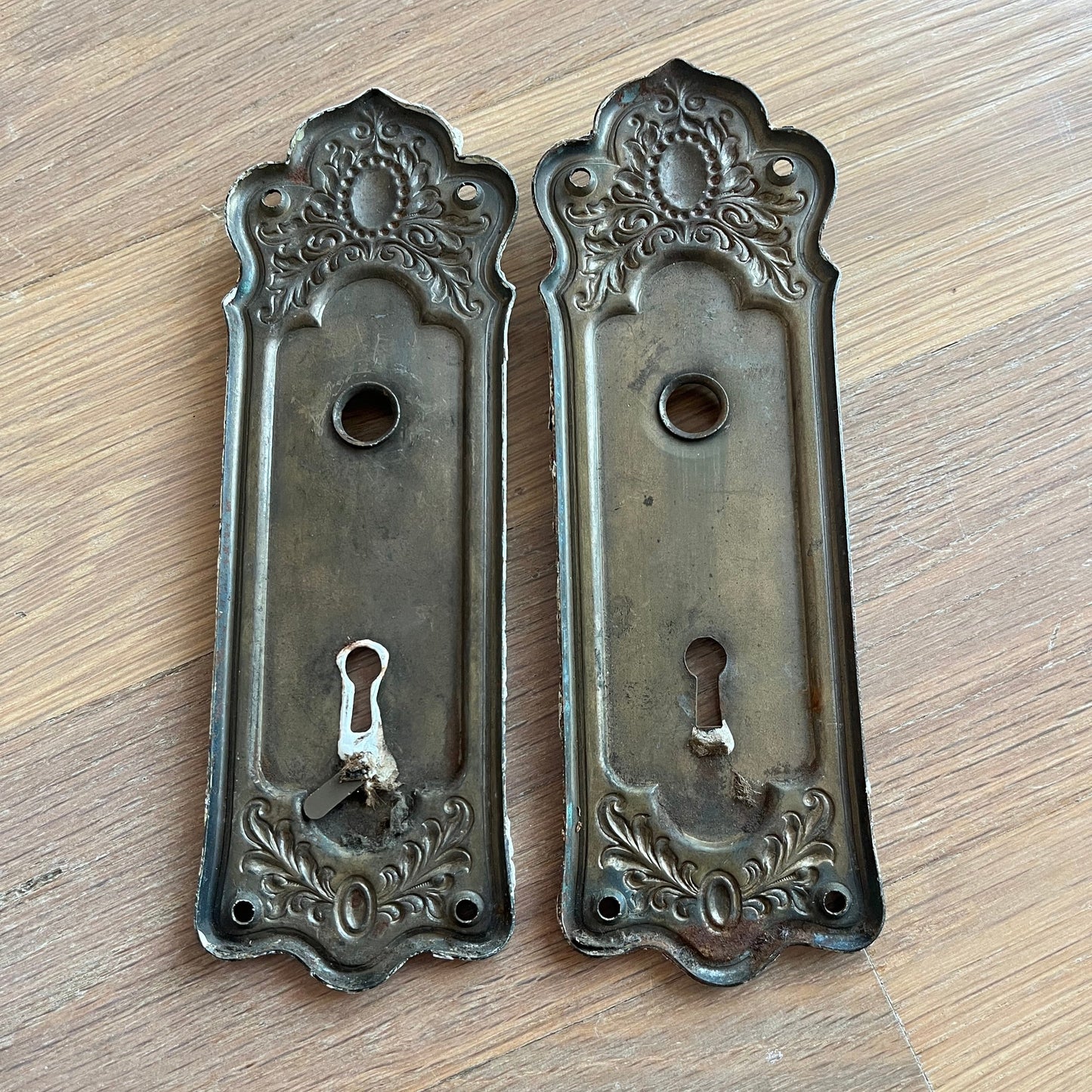 Vintage Metal Door Knob Back Plates