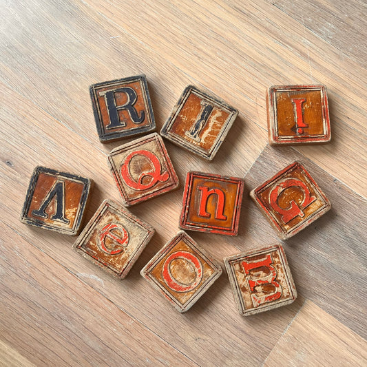 Antique Childrens Letter Blocks