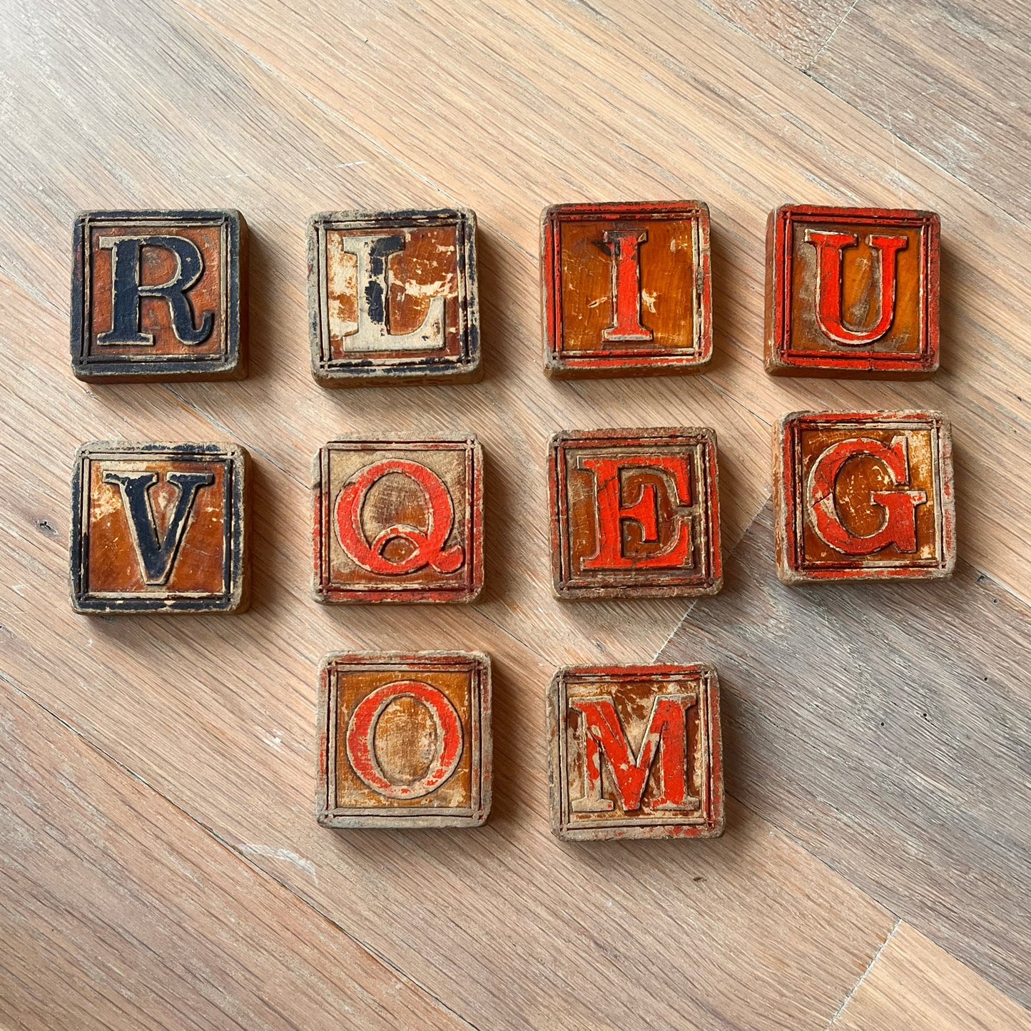 Antique Childrens Letter Blocks