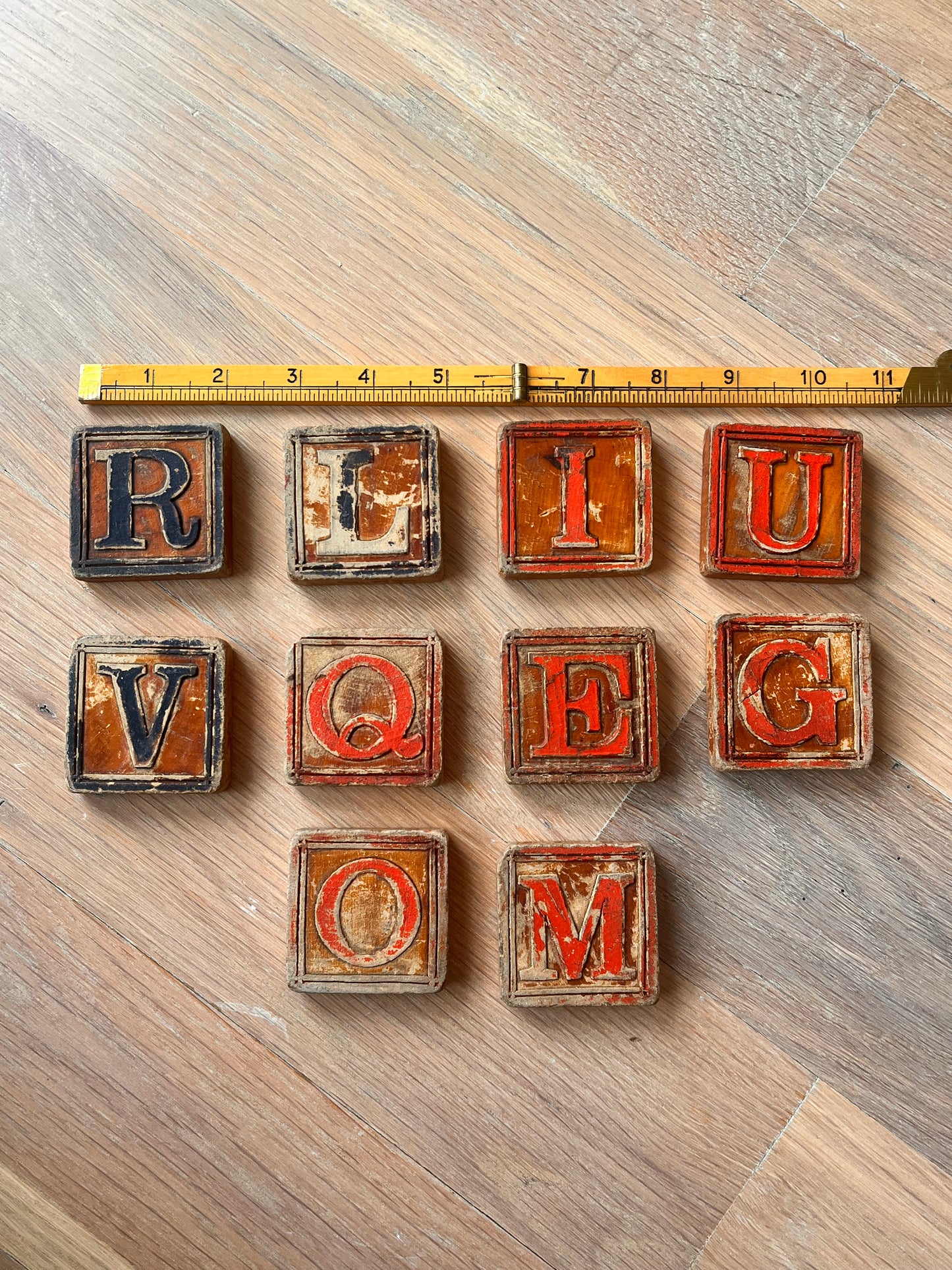 Antique Childrens Letter Blocks