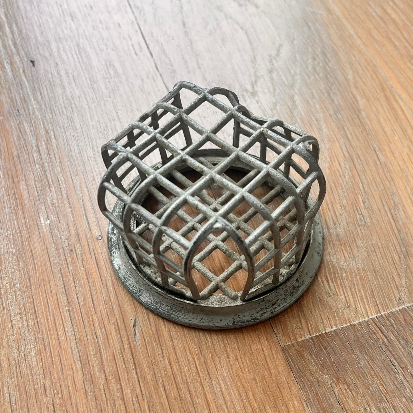 Vintage Metal Cage Flower Frog