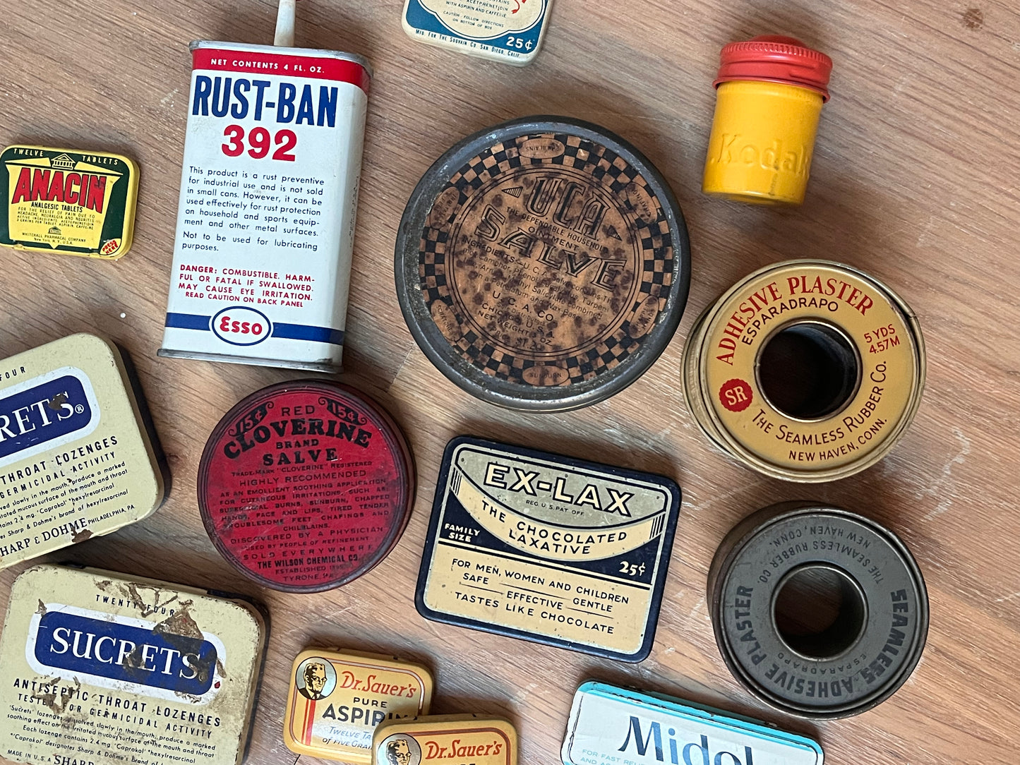 Vintage DR. SAUER'S PURE ASPIRIN Advertising Tins