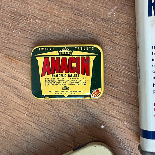 Vintage ANACIN Advertising Tin