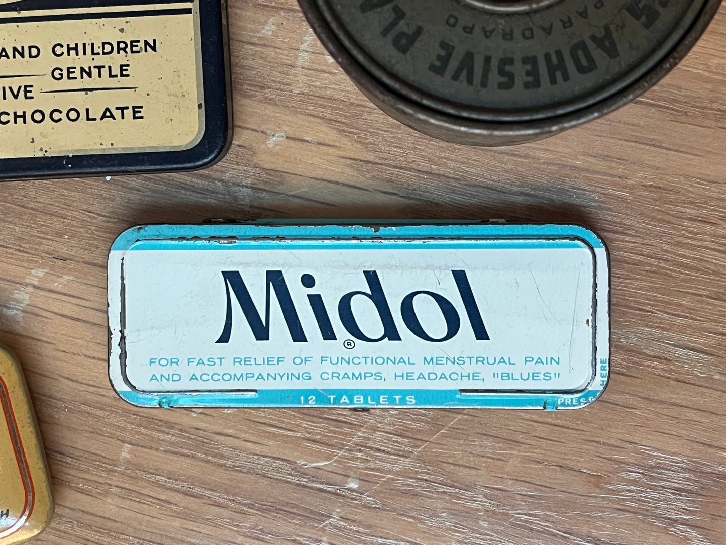 Vintage MIDOL Advertising Tin