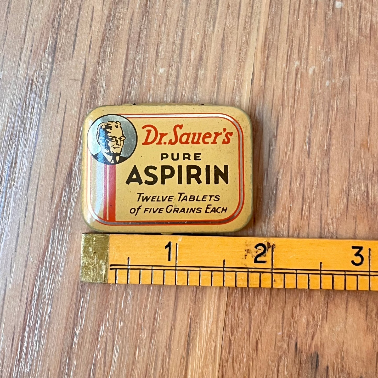 Vintage DR. SAUER'S PURE ASPIRIN Advertising Tins