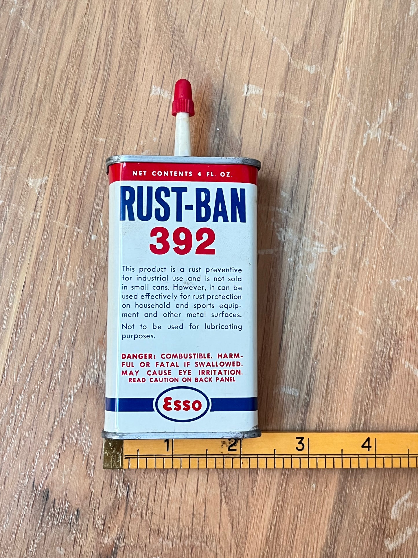 Vintage RUST-BAN 392 Esso Litho Advertising Metal Empty Container