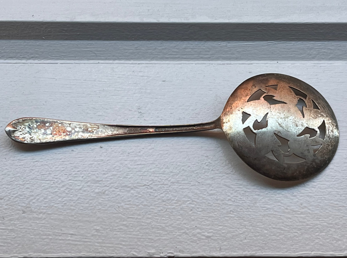 Vintage Wm Rogers Mfg Co. Silver Plate Tomato Server ~ Vintage Spoon