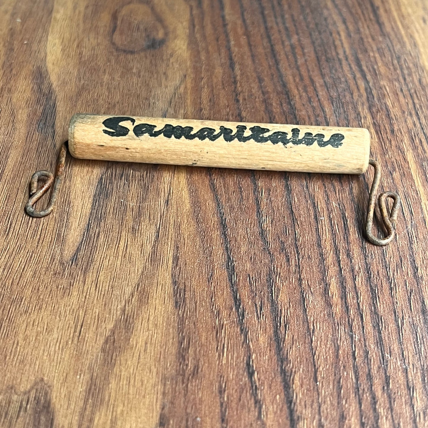 Vintage French Parcel Wood Handle -  "Samaritaine"