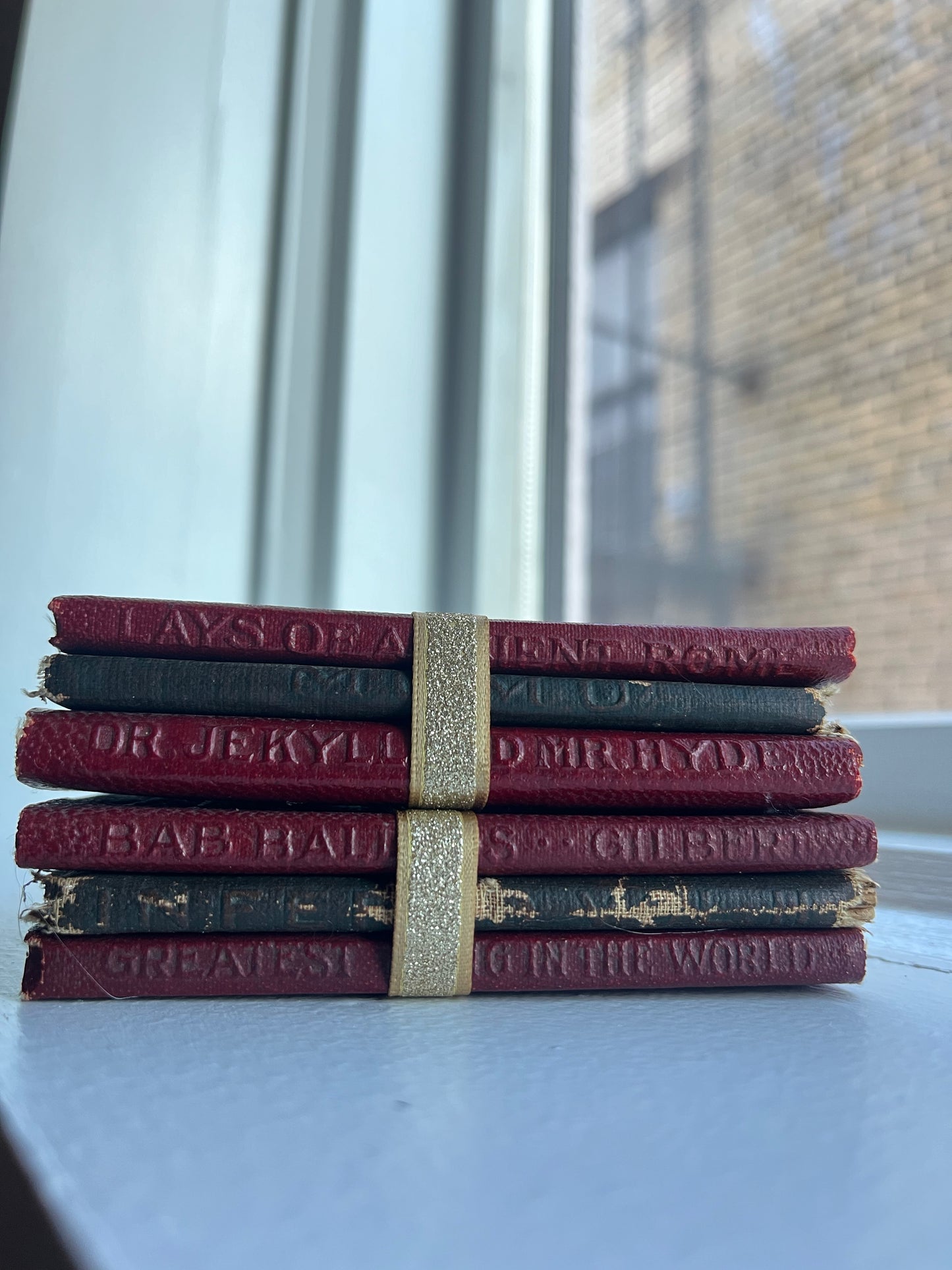 Christmas Decorative Book Stack | Little Leather Library Book Stack |